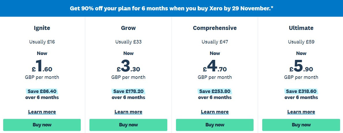 xero monthly plan offer